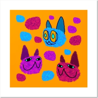 Fuzzy Cats Triple Trouble Posters and Art